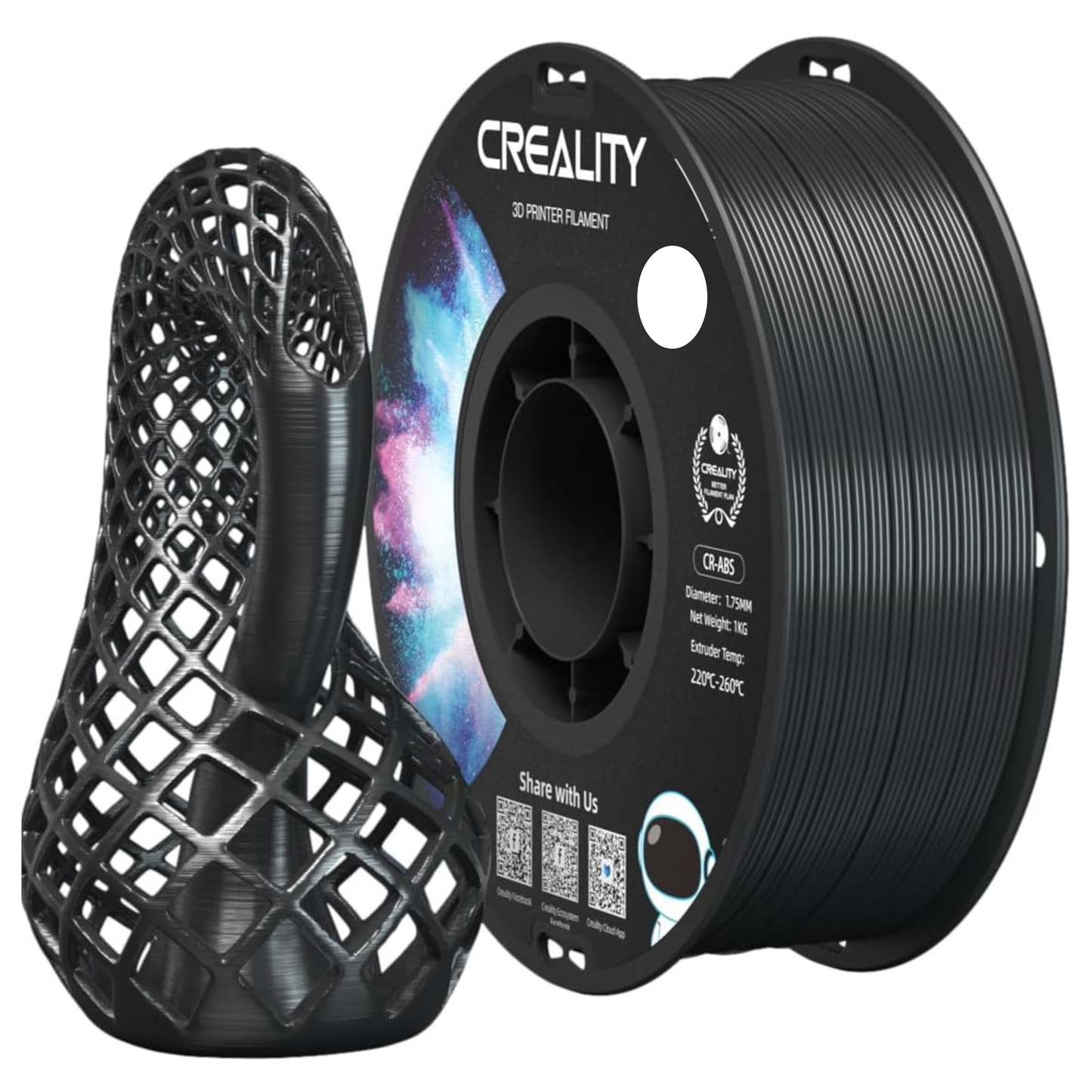 Creality CR-ABS Filament – 1kg, 1.75mm (RFID-Ready for Creality CFS)