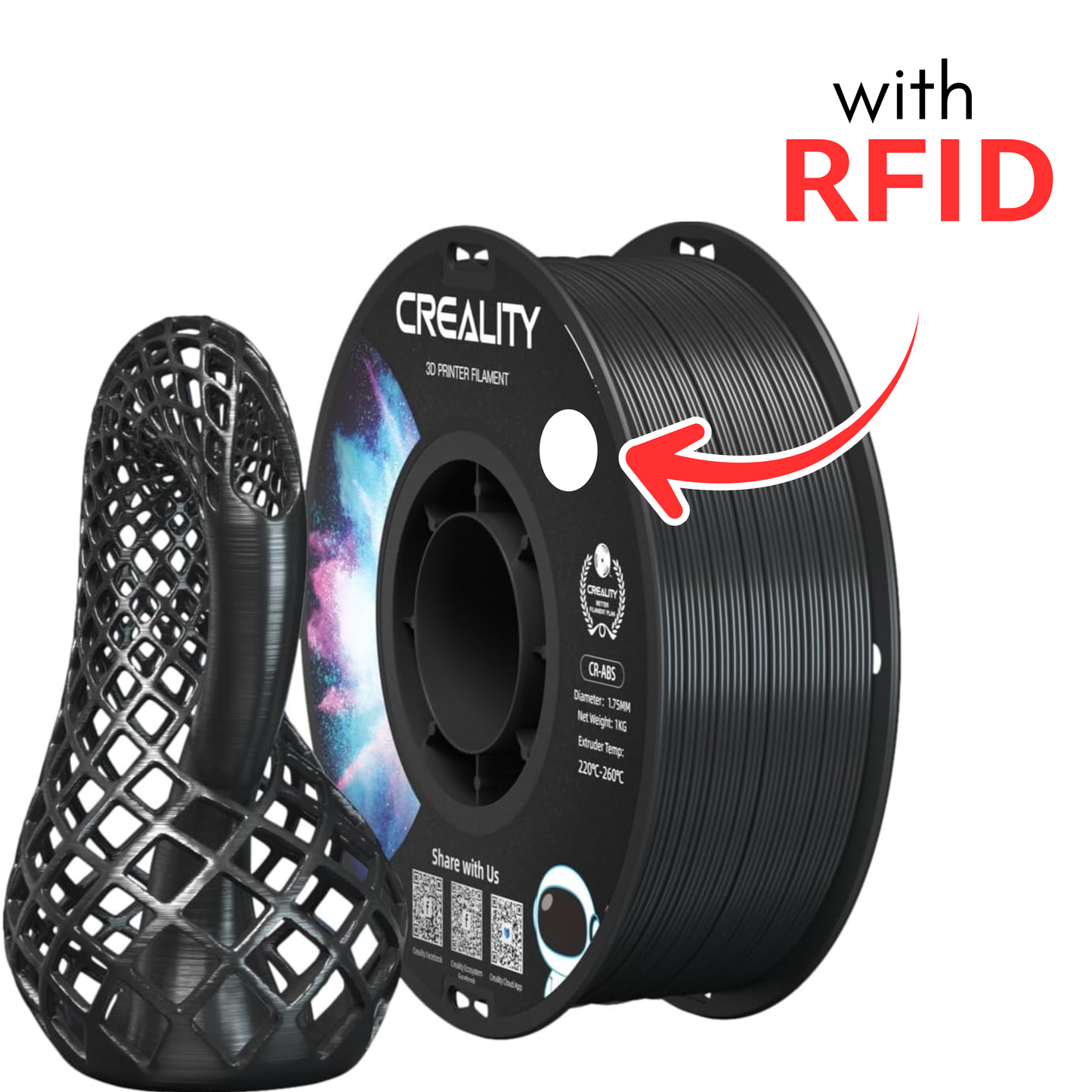 Creality CR-ABS Filament – 1kg, 1.75mm (RFID-Ready for Creality CFS)