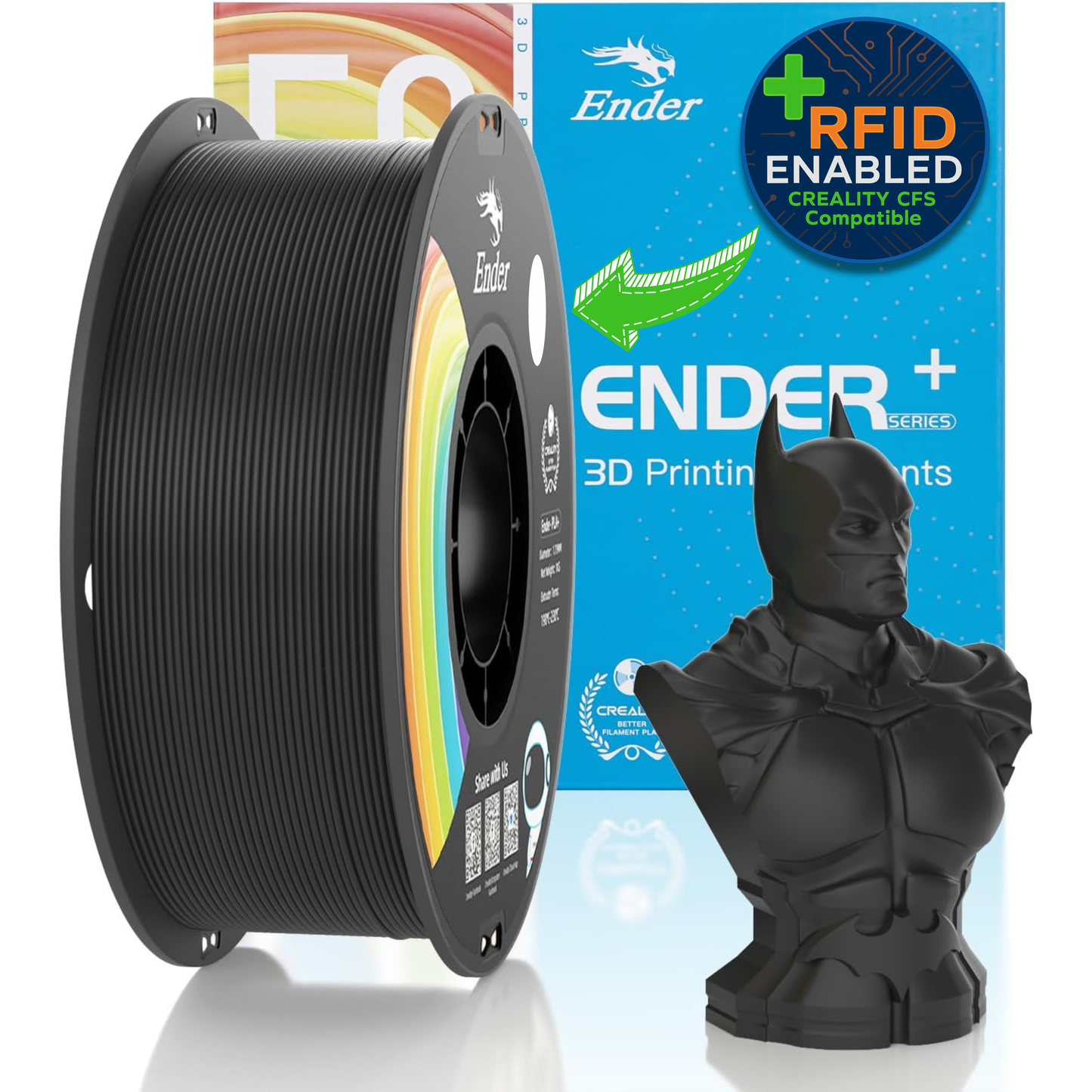 Creality Ender PLA+ Filament – 1kg, 1.75mm (RFID-Ready for Creality CFS)