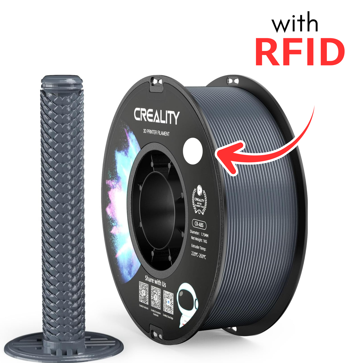 Creality CR-ABS Filament – 1kg, 1.75mm (RFID-Ready for Creality CFS)
