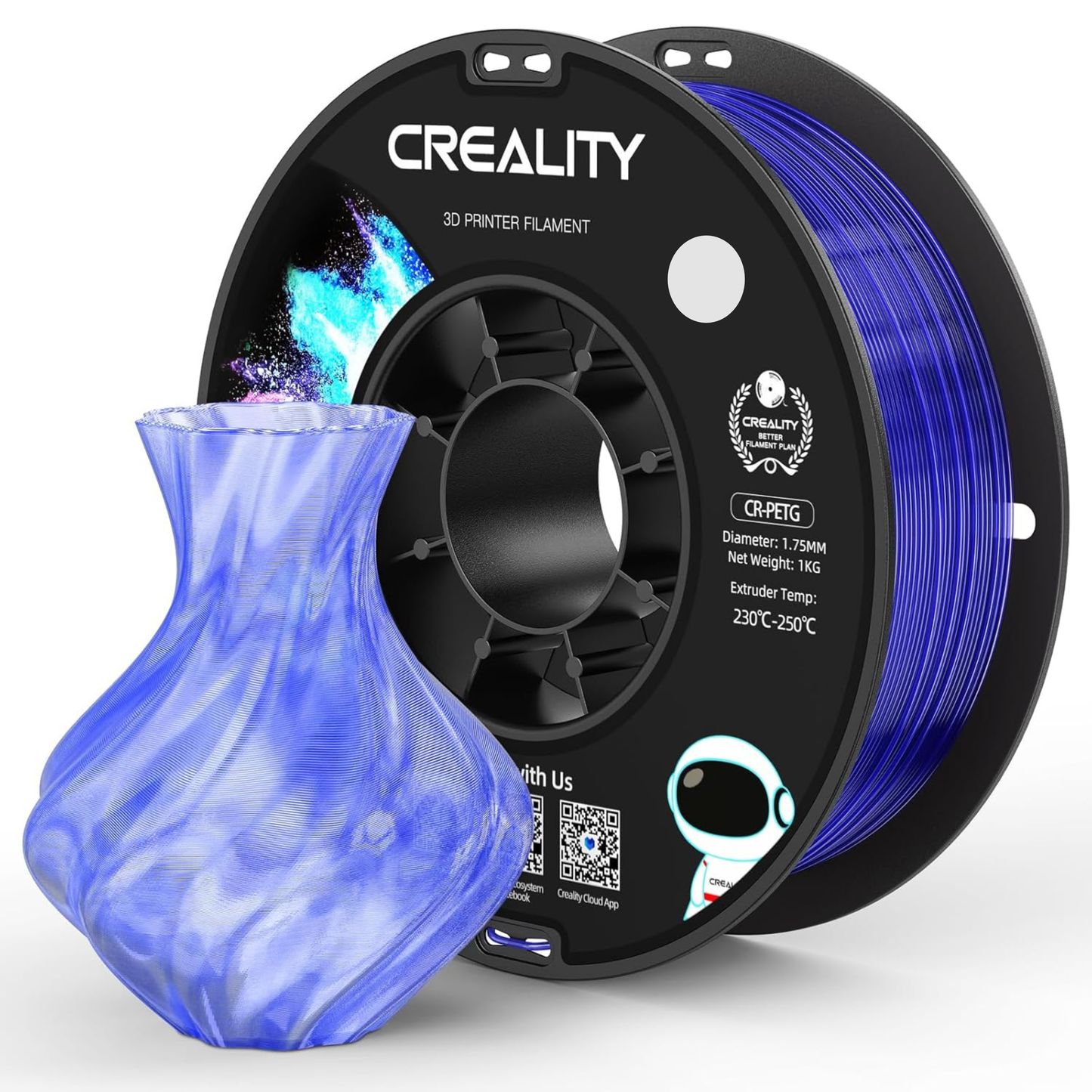 Creality CR-PETG Filament – 1kg, 1.75mm (RFID-Ready for Creality CFS)