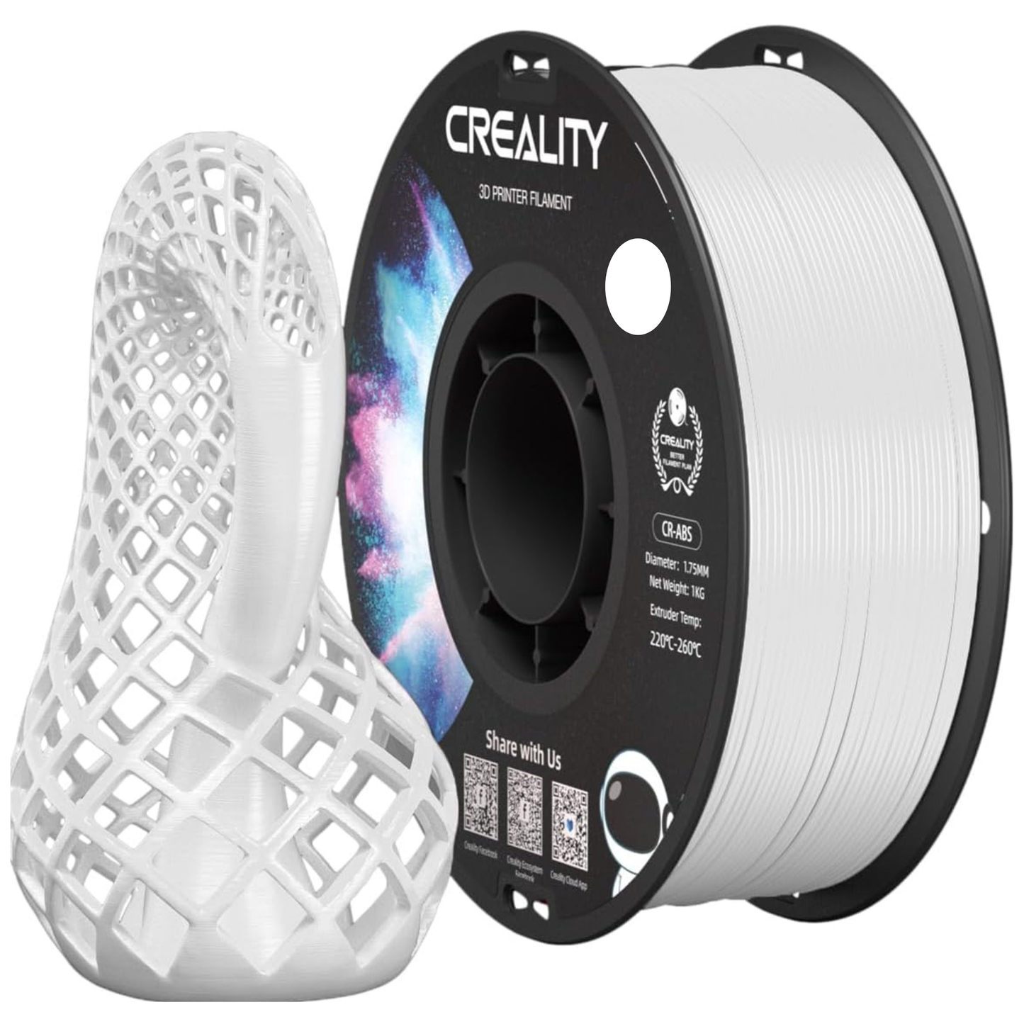 Creality CR-ABS Filament – 1kg, 1.75mm (RFID-Ready for Creality CFS)