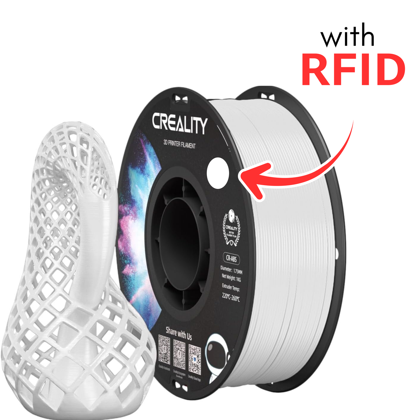 Creality CR-ABS Filament – 1kg, 1.75mm (RFID-Ready for Creality CFS)